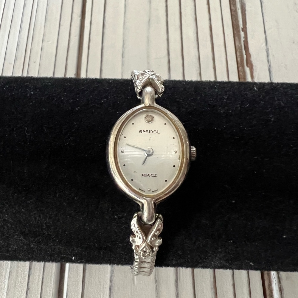 Speidel Silver Vintage-Style Dress Watch